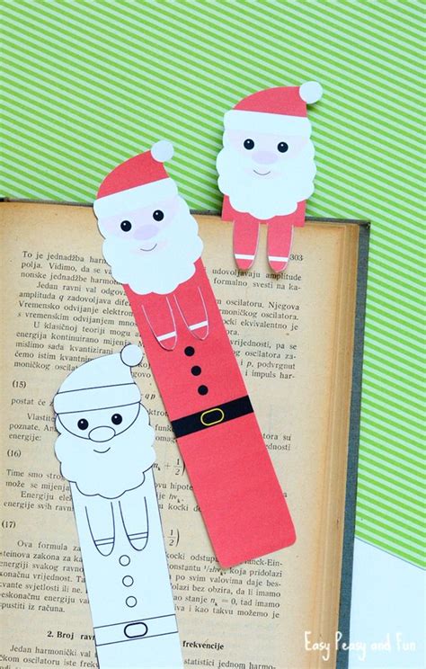 Printable Santa Bookmarks Christmas Printables Christmas Bookmarks