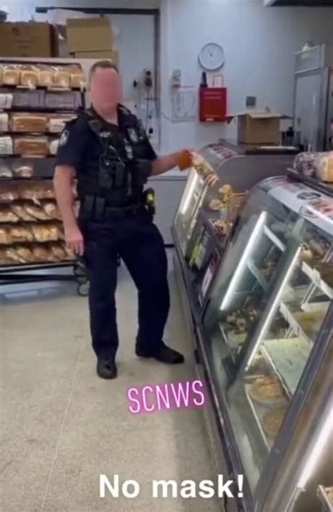 Covid Qld Cop Slammed For Not Wearing A Mask During Bakery Run Video