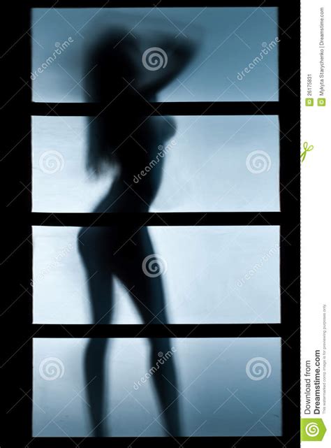 Silhouette Of Woman In The Bedroom Stock Image Image Of Shadow