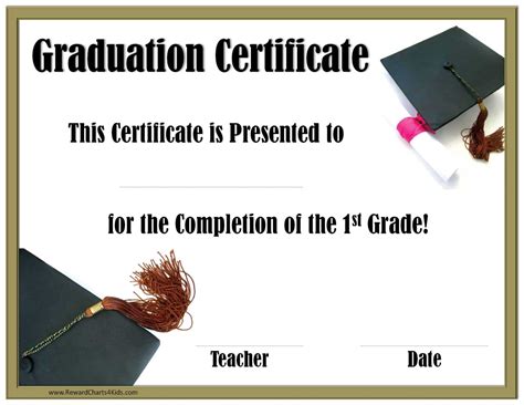 School Graduation Certificates Customize Online With Or In Free