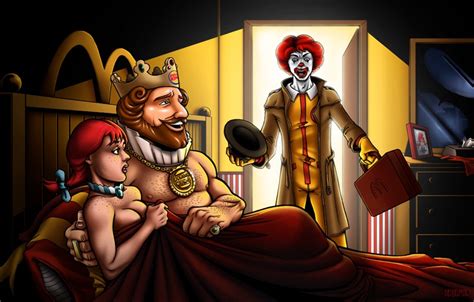 Rule 34 Burger King Cheating Funny Mascot Mcdonalds Ronald Mcdonald