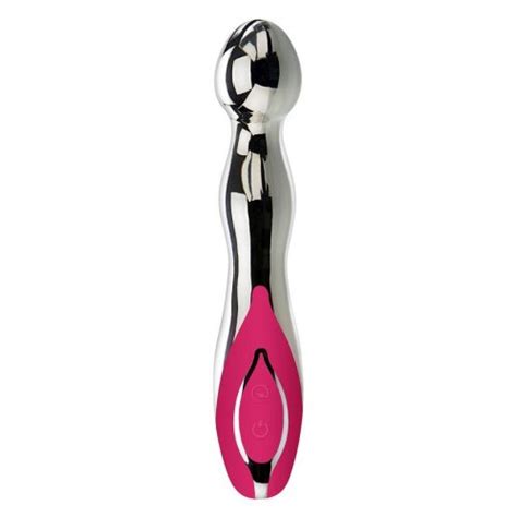 Adam And Eve Luminous Usb Rechargeable G Spot Vibrator Chrome Sex