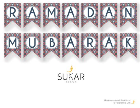 Ramadan Mubarak Banner Instant Download Islamic Decor Sukar Decor