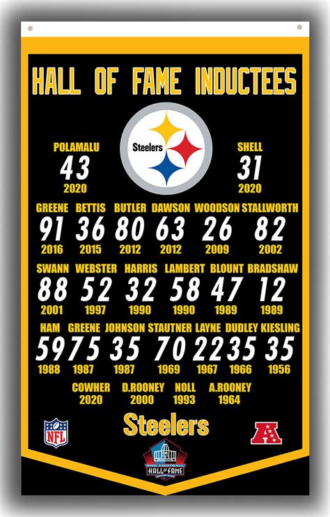 Pittsburgh Steelers Football Team Flag 90x150cm 3x5ft Hall Of Fame Best