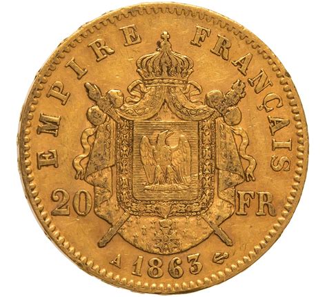 Buy 1863 Gold Twenty French Franc Coin From Bullionbypost From 51520