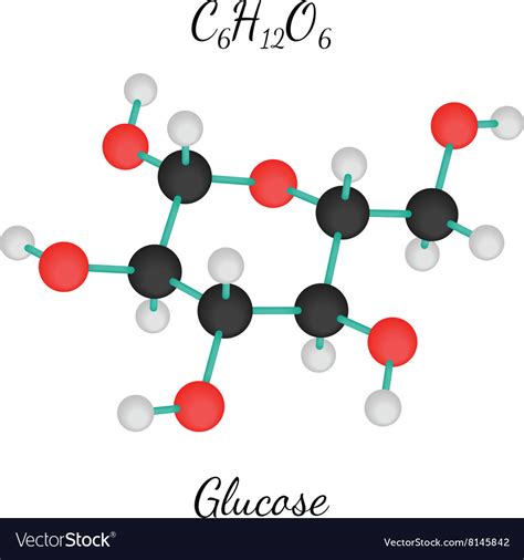 C6h12o6 Glucose Molecule Royalty Free Vector Image
