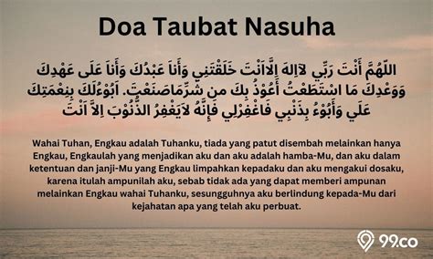 Doa Taubat Nasuha Dilengkapi Tata Cara Dan Niatnya