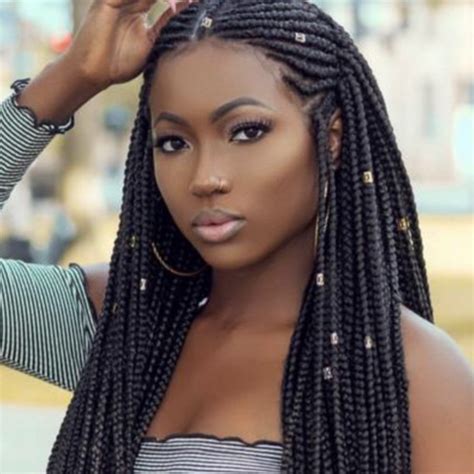 Braided hairstyles for black women cornrows african hairstyles braided hairstyles ghana braids diy hairstyles hair beauty braid styles natural hair styles hair styles. 50 Stunningly Cute Ghana Braids Styles For 2020