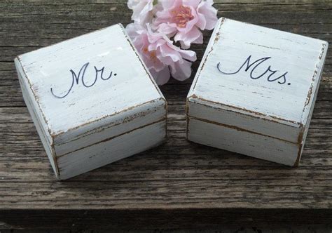 Mr Mrs Wedding Ring Box Set Ring Bearer Ring Boxes Wedding Ring Boxes