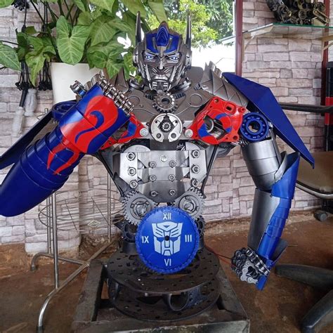 Optimus Prime Robot Steampunk Mechanic Gear Transformer Etsy
