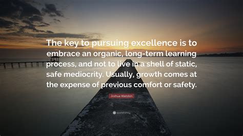 Joshua Waitzkin Quote The Key To Pursuing Excellence Is To Embrace An