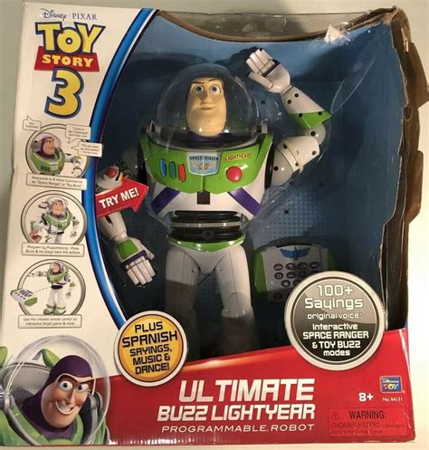 Toy Story 3 Buzz Lightyear Ultimate Voice Command 16in Robot Rc Remote