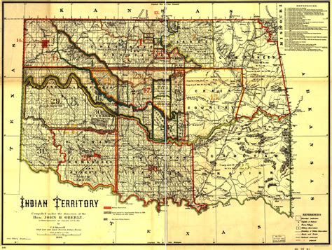 American Indian Reservations In Oklahoma 1889 Idca