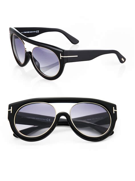 Lyst Tom Ford Alana Round Sunglasses In Black