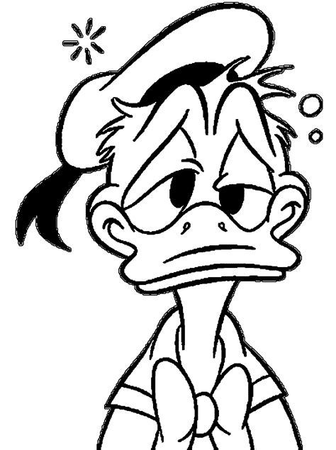 Donald Duck Face Coloring Pages Coloring Home