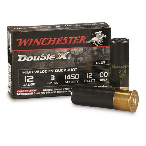 winchester 12 gauge 3 oo supreme high velocity buckshot 5 rounds 167224 12 gauge shells