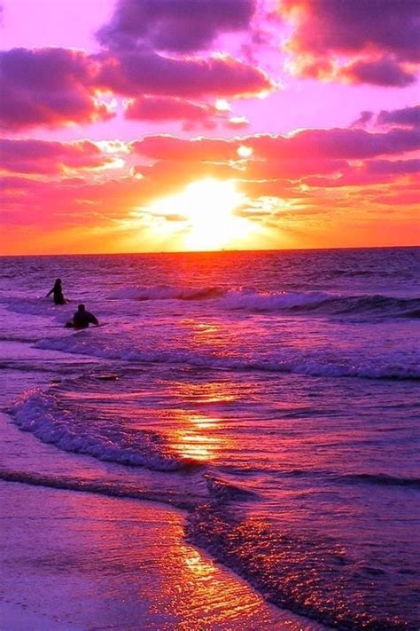 Un Precioso Atardecer Rosado Anaranjado Y Morado A Gorgeous Pink Orange And Purple Sunset