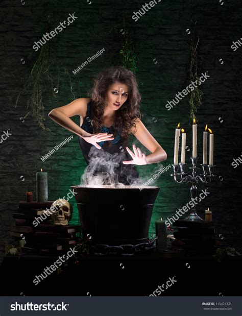 Beautiful Female Magician Making Witchcraft Sexy Stock Hot Sex Picture