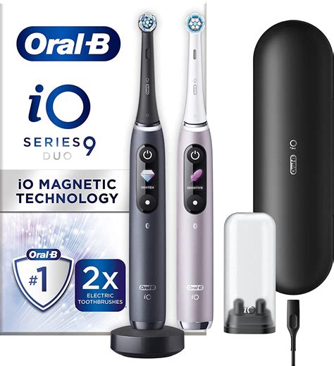 Oral B Io9 2x Electric Toothbrushes App Connected Handle 2 Ultimate Clean Toothbrush Heads