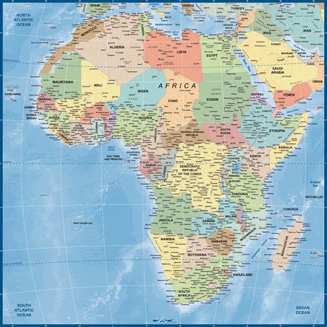 Africa Map Digital Vector Creative Force