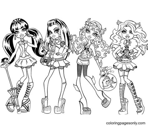 Monster High Coloring Pages Free Printable Coloring Pages