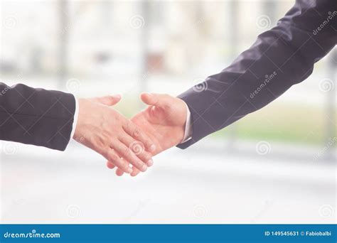 Two Business People Shaking Hands Stock Image Image Of Agreement