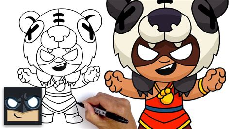 How To Draw Panda Nita Brawl Stars Youtube