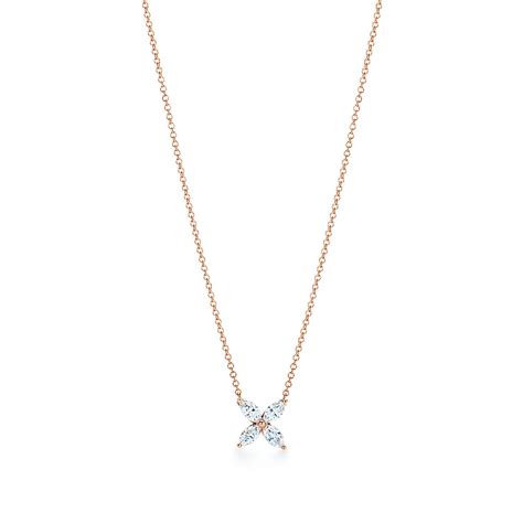 Tiffany Victoria™ Pendant In 18k Rose Gold With Diamonds Medium