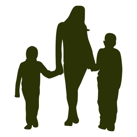Mother With Two Sons Transparent Png And Svg Vector File