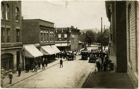 Crowd Gathered Along A Street In Keyser W Va West Virginia History