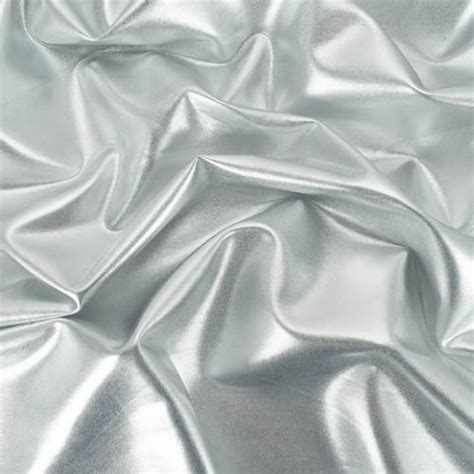 Metallic Silver Lame Print Tricot Knit 76658 Fabric Depot