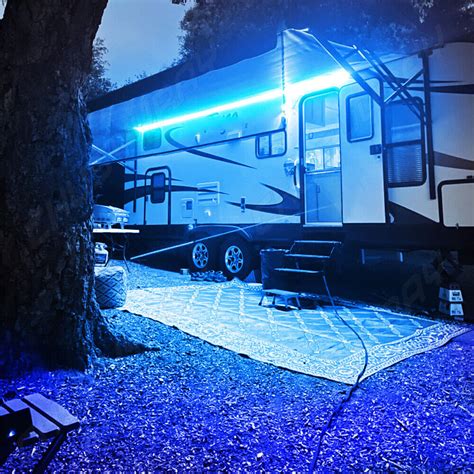 Rv Awning Camper 16ft Blue Beam Color Changing Led Strip Light Kit 5m