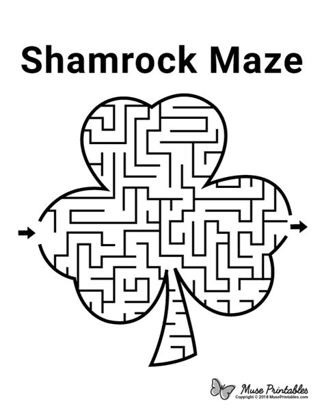 Free Printable Shamrock Maze Download It At