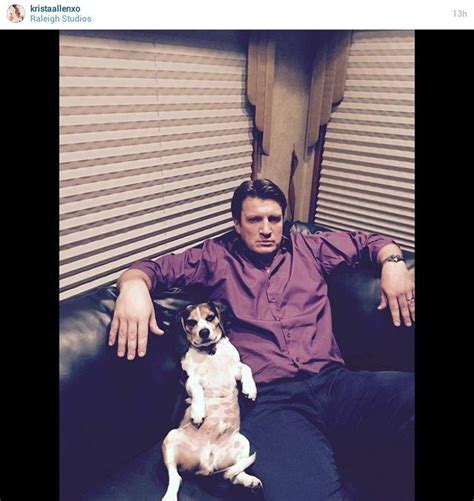 Nathan Fillion Photo By Krista Allen Thats Her Dog Too
