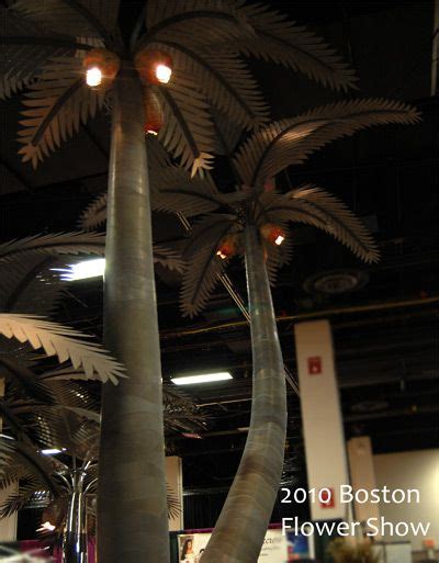 Metal Palm Tree With Coconut Lights Palm Tree Lights Indoor Beach