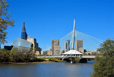 Winnipeg Manitoba City Skyline Red River Sydney Opera House