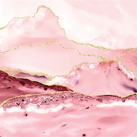 Abstract Blush Agate And Marble Canvas Art Print By Utart Icanvas