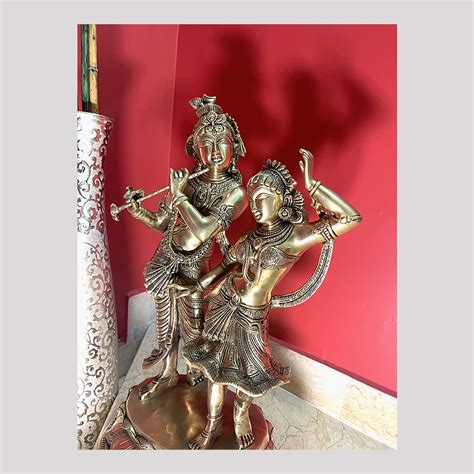 Buy Authentic Brass Radha Krishna From Exotyq Online Brass Exotyq