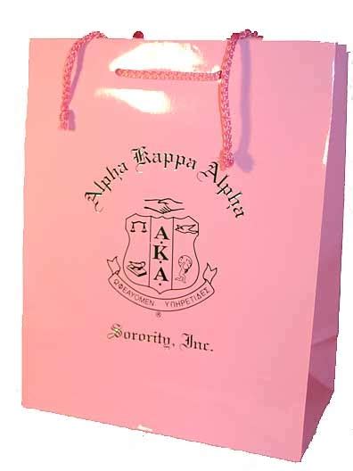 Pink Gift Bag Alpha Kappa Alpha Gifts Greek Gifts Sorority