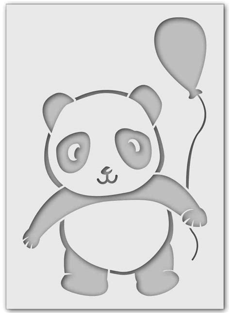 Wandschablonen Panda-Baby - Schablono