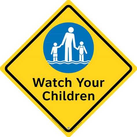 How to establish personal safety rules with your kids in a none threatening way. Clarion® Pool Safety Sign - 