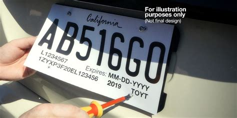 Printable Temporary License Plate California