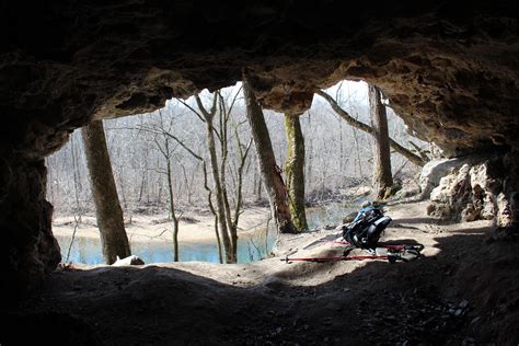 Cave On The Courtois Section Ozark Trail Missouri Usa Rhiking