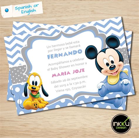 Mickey mouse free printable invitation templates jun 05, 2017download, customize and add your wording to match your party theme. Mickey Mouse Baby shower Invite, Mickey Mouse Baby shower ...