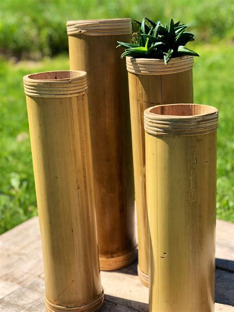 All Natural Bamboo Planters