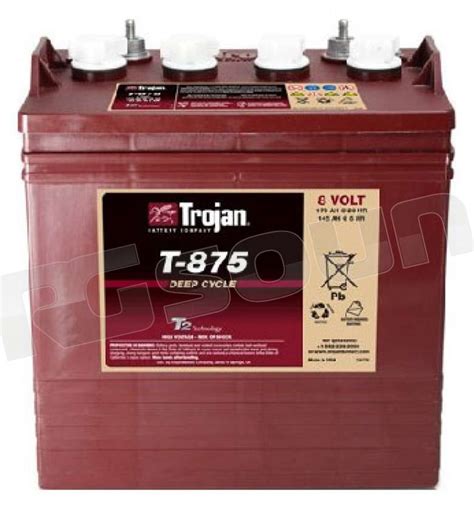 Trojan T 875 8v Deep Cycle Batterie Per Avviamento E Servizi Batte