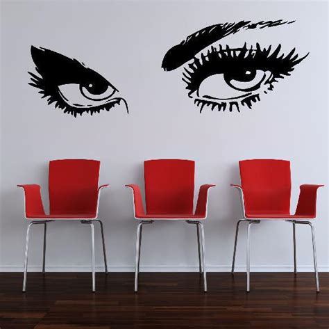 Sexy Giant Eyes Large Bedroom Wall Art Sticker Decal Stencil Tattoo 60