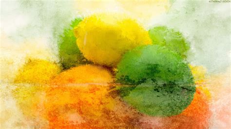 Sfondi La Pittura Cibo Astratto Giallo Limoni Colore Dipingere
