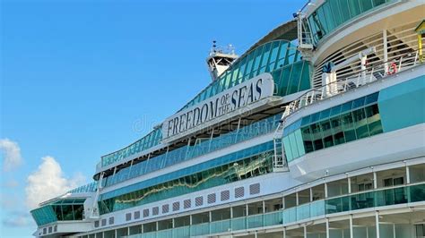 The Royal Caribbean Cruise Ship Freedom Of The Seas In Nassau Bahamas
