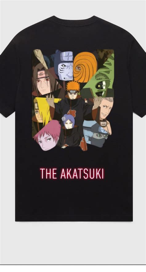 The Akatsuki Naruto Shirt Graphic Tees Etsy
